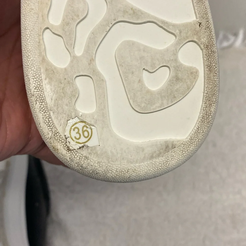 ALEXANDER MCQUEEN BLACK LEATHER OVERSIZED SNEAKERS WOMENS SIZE 6 (36) - Picture 12 of 12